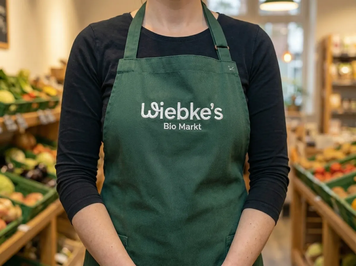 Wiebke's Bio Markt — Mitarbeiterschürze mit Logo